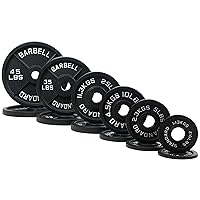 BalanceFrom Olympic 2-Inch Cast Iron Plate Weight Plate for Strength Training and Weightlifting, 245LB Set, 2x 2.5/5/10/25/35/45LB Plates