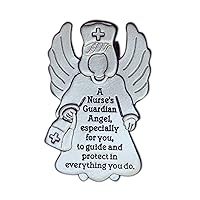Cathedral Art (Abbey & CA Gift athedral Art Silver Guardian Angels at Work and Play Sun Visor Clip, Nurses