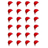 YITCUN 24pcs Comfortable Santa Hats Bulk - Red Classic Santa Claus Hat for Little Ones - Christmas Must Have Gift - Gorro De Navidad Para Niños
