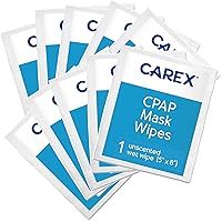 Carex CPAP Mask Wipes For Travel - 10 Pack Of Unscented CPAP Wipes for CPAP Masks