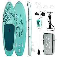 FEATH-R-LITE Paddle Board Inflatable Stand Up Paddle Boards Ultra-Light SUP with Paddleboard Accessories Non-Slip Deck Design for Adults and Youth 10'6