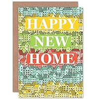 Happy New Home Sealed Greeting Card Plus Envelope Blank inside