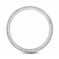Ewatchparts 36MM 1.30CT CHANNEL SET DIAMOND BEZEL 18KW COMPATIBLE WITH ROLEX DATEJUST PRESIDENT DAY DATE