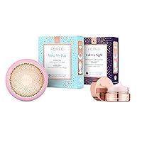 FOREO Hyper Hydra UFO 3 Bundle - Face Moisturiser Device + 14 UFO Activated Masks + Hydrating Night Mask, 15 ml - Red Light Therapy, Thermo & Cryo Therapy, T-Sonic Massage - Anti Aging Skin Care