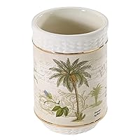 Avanti Linens - Tumbler, Guest Bathroom Essentials, Tropical Inspired Bathroom Accessories (Colony Palm Collection)