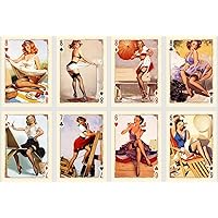 Vintage Pin Up Girls Playing Cards. Standard Playing Cards. 52 Cards and 2 Jokers