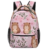 Cute Cartoon Capybaras Backpack Casual Daypack Lightweight Travel Bag Work Bag Laptop Bag Business Backpack for Adult
