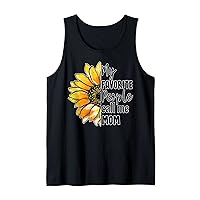 Mama Happy Mother's Day Groovy Retro Best Mom Ever Funny Tank Top