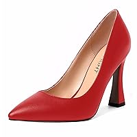 Womens Pointed Toe Evening Matte Dress Slip On Solid Stiletto High Heel Pumps Shoes 4 Inch