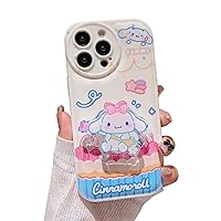 Kawaii Phone Case Compatible with iPhone 11 Pro Max Case Cute Cartoon Case TPU Soft Case with Grip Holder for Women and Girls iPhone 11 Pro Max 6.7 inch Case - Blue