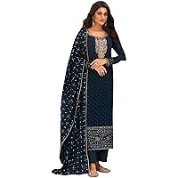 Party Wear Pakistani Style Palazzo Pant Suits Indian Georgette Fabric Shalwar Kameez Dress