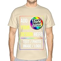 Custom T-Shirt Personalized Design Your Own Text Image Logo Photo 2 Side All Over Print Back Neon