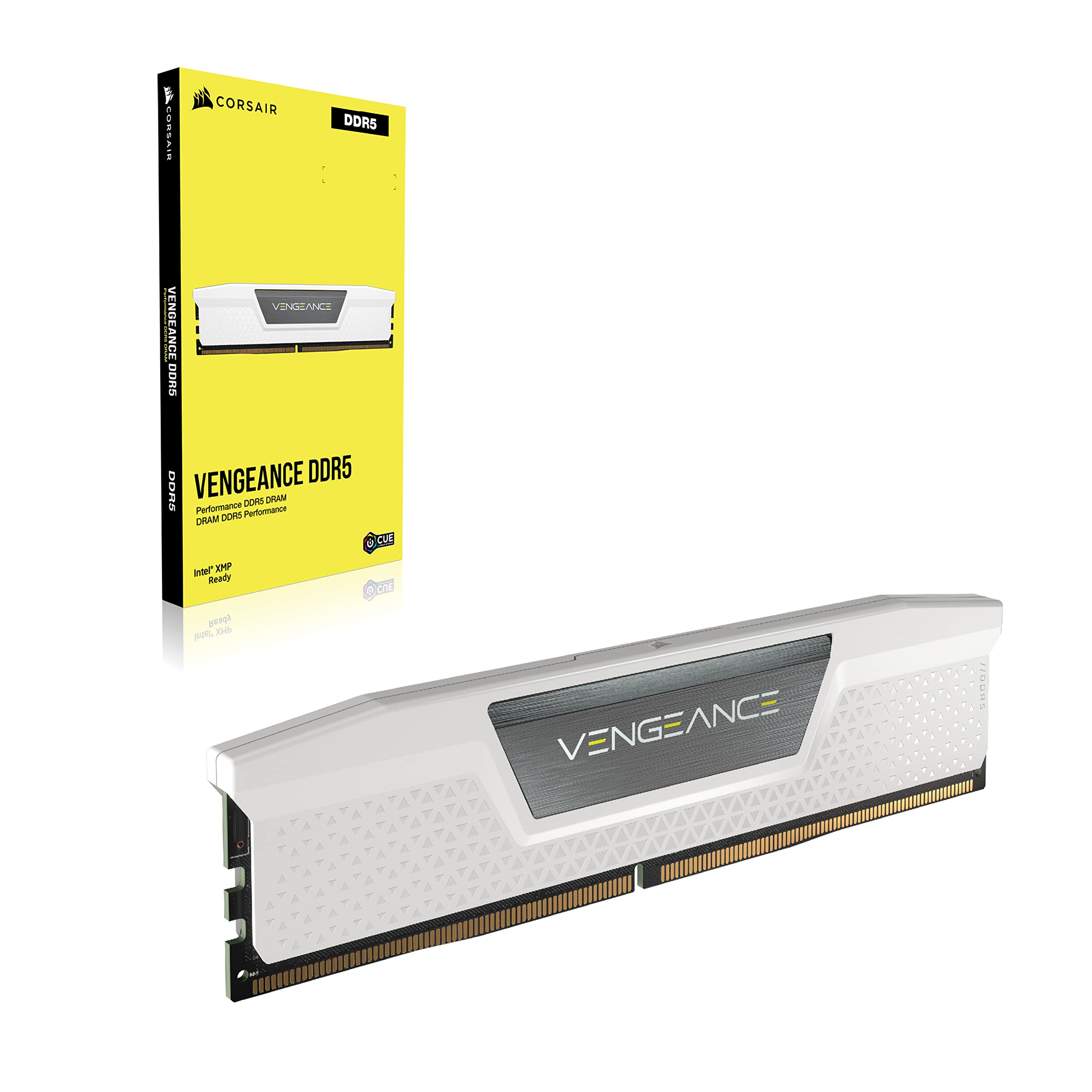CORSAIR VENGEANCE DDR5 RAM 32GB (2x16GB) 5600MHz CL40 Intel XMP iCUE Compatible Computer Memory - White (CMK32GX5M2B5600C40W)