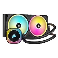 CORSAIR iCUE Link H115i RGB Liquid CPU Cooler - 280mm AIO - QX140 RGB Fans - Fits Intel® LGA 1700, AMD® AM5 - iCUE Link System Hub Included - Black