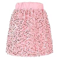 iiniim Little Kids Girls Sparkly Sequin Skirt High Waist Party A-line Skirts