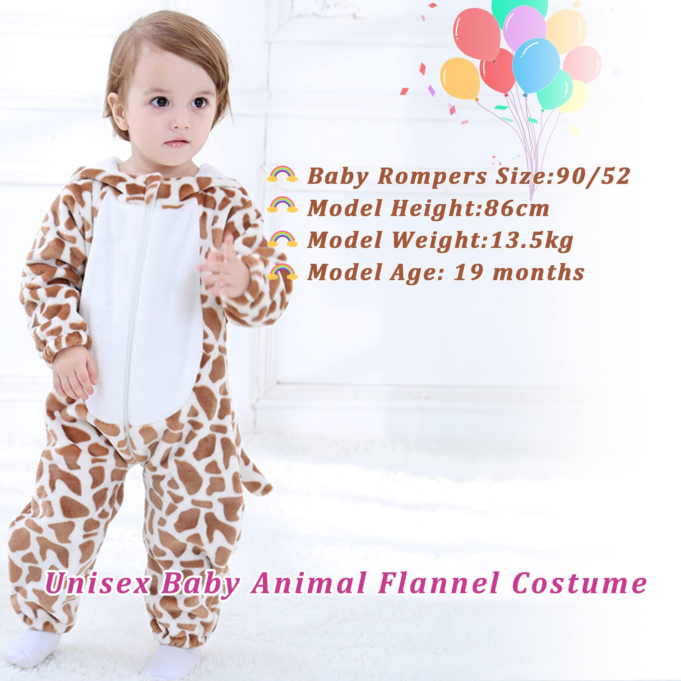 TONWHAR Infant And Toddler Halloween Cosplay Costume Kids' Animal Outfit Snowsuit(6-12 Months/Height:26
