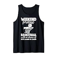Weekend Forecast Basketball With No Chance Funny Men Gaming Tank Top