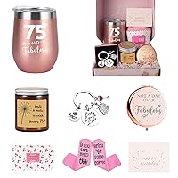 75th Birthday Gifts for Women, 75 and Fabulous Gift Basket for Grandma, Mom, Friend, Sister, Wife, Aunt, 75th Birthday Decorations Women | 1948 Birthday Gifts for 75 Year Old Woman Funny Gift Idea