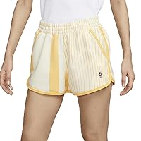 NikeCourt Heritage Women's Dri-FIT Printed Tennis Shorts (Topaz Gold/Coconut Milk, FD6544-795) Size X-Small