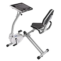 Stamina 2-in-1 Recumbent Exercise Bike - Fitness Bike with Workstation and Standing Desk - Stationary Bike for Home Workout - Up to 250 Weight Capacity