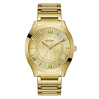 GUESS Men's 44mm Watch - Gold-Tone Bracelet Champagne Dial Gold-Tone Case