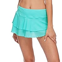 Body Glove womens Smoothies Lambada Solid Mesh Cover Up Skirt Swimsuit