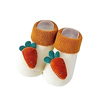 Boys Dress Shoes Size 4 Autumn and Winter Comfortable Baby Toddler Shoes Cute Cartoon Fish Carrot Shape Children Cotton Warm Breathable Non Slip Floor Toddler Shoes Girl Size 6