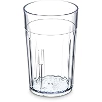 Carlisle FoodService Products Bistro Tumbler Plastic Tumbler for Restaurants, Catering, Kitchens, Plastic, 5.6 Ounces, Clear