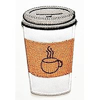 Nipitshop Patches Coffee Cup Cappuccino Mocha Logo Movie Cartoon Kid Patch Symbol Jacket T-Shirt Patch Sew Iron on Embroidered Sign Badge Costume