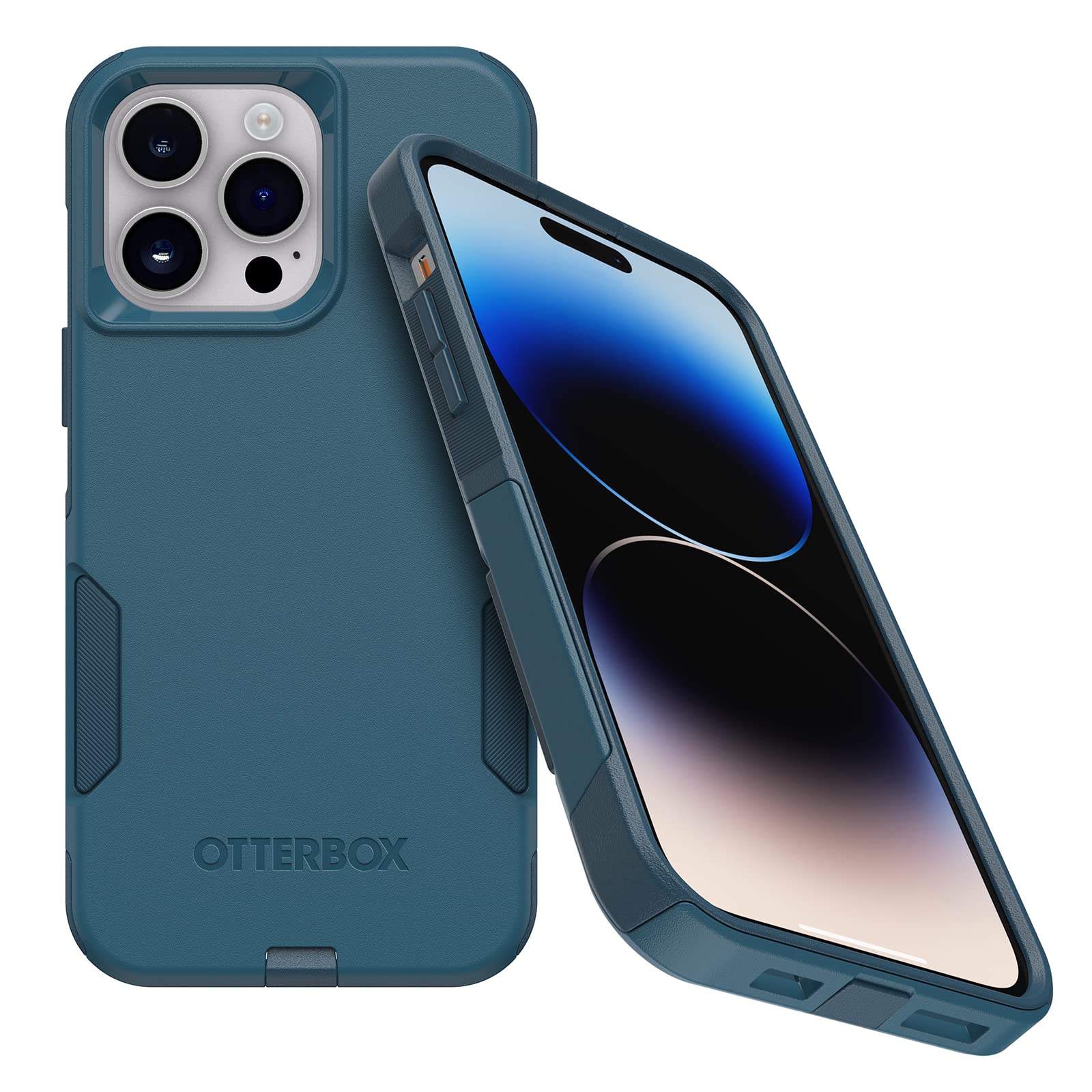 OtterBox iPhone 14 Pro Max (ONLY) Commuter Series Case - DONT BE BLUE (Blue), slim & tough, pocket-friendly, with port protection