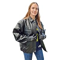 Women's Bomber Oversized Leather Jacket 90's Fashion Casual Wear Trendy Jacket 6790