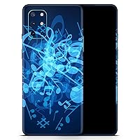 Glowing Blue Music Notes Full-Body Cover Wrap Decal Skin-Kit Compatible with The OnePlus 8T