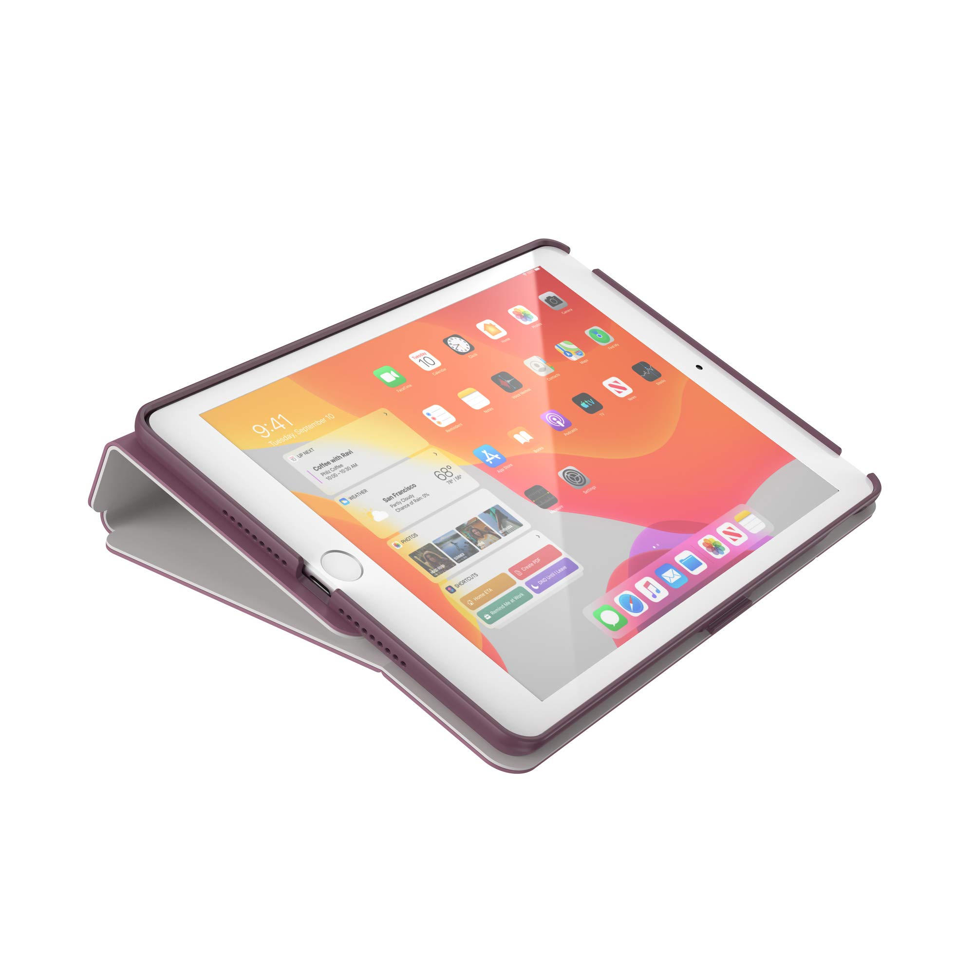 Speck Products BalanceFolio iPad 10.2 Inch Case and Stand (2019), Plumberry Purple/Crushed Purple/Crepe Pink, Model:133535-7265