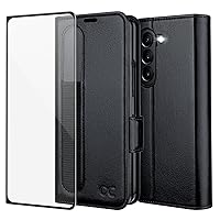 OCASE for Samsung Galaxy Z Fold 5 5G Wallet Case with S Pen Holder, [Updated Version] PU Leather Flip Folio, Card Slots, RFID Blocking, Kickstand, Phone Cover for Galaxy Z Fold5 2023-Black