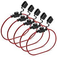 [UL Wire] Chanzon 5Pcs 14awg ATM/Mini Fuse Holder Waterproof Inline Marine r for 30A Blade Fuses Automotive Car Motorcycle