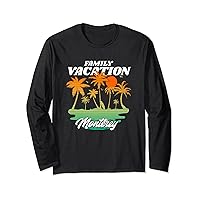 Family Vacation Vintage Sunset Monterey Nature California Long Sleeve T-Shirt