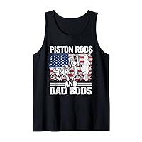 Mechanic American Flag 4th Of July Piston Rods And Dad Bods Tank Top