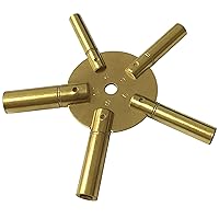 Brass Clock Spider Key Winding Keys 2-10 Tool