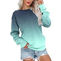 SNKSDGM Women Long Sleeve Crew Neck 2023 Fall Fashion Pullover Sweatshirts Fall Fashion 2023 Soft Outfits 2023 Fall Clothes