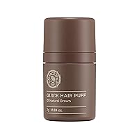 The Face Shop Quick Hair Puff | Empty Hair Line Covering | Hair Fibers for Thinning Hair | Natural Brown, 0.24 Fl Oz