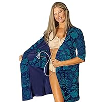 Gownies Post Surgery Mastectomy, Breast Cancer Recovery Robe with Internal Pockets