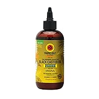 Tropic Isle Living Jamaican Black Castor Oil | Rich in Vitamin E, Omega Fatty Acids & Minerals | For Hair Growth Oil, Skin Conditioning, Eyebrows & Eyelashes (1, 8oz - Pet Bottle)