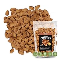 Dry Roasted Almonds Unsalted 32 oz (2 lbs) Batch Tested Gluten & Peanut Free | No Oil | Whole | No PPO | Non-GMO | No Herbicide | Healthy Protein Boost | Premium Quality | Try the difference!!