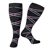 Wide Calf Compression Socks for Women Men, Plus Size Compression Socks