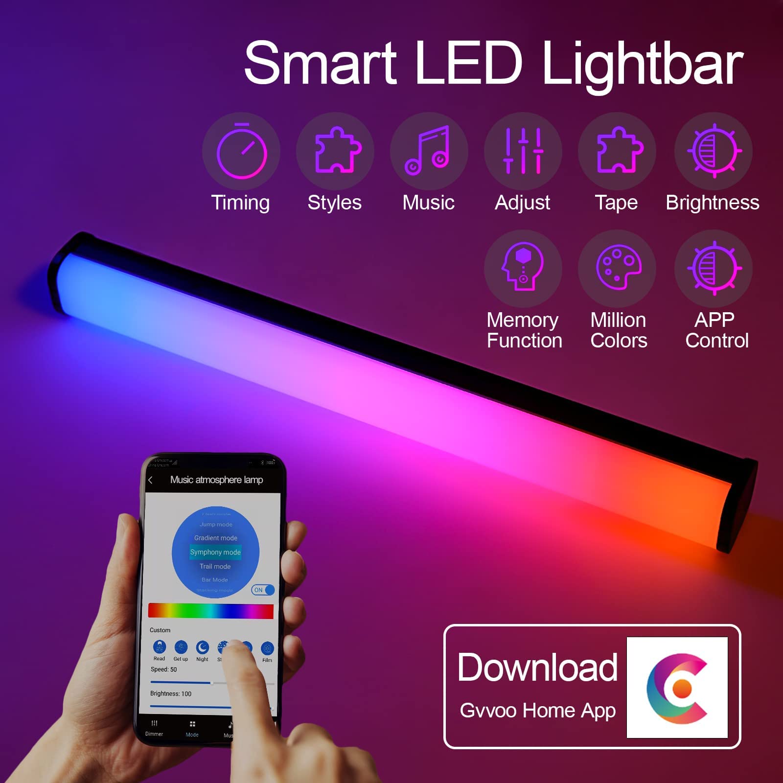 Mua Smart LED Light Bar, RGB Ambient Lamp TV Backlight, USB ...