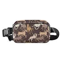 Running Beautiful Horses Fanny Packs for Women Men Everywhere Belt Bag Fanny Pack Crossbody Bags for Women Fashion Waist Packs with Adjustable Strap Sling Bag for Travel Sports Outdoors Cycling