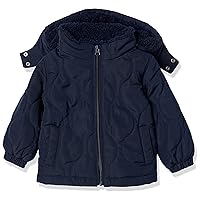 Amazon Essentials Unisex Kids and Toddlers' Recycled Polyester Sherpa Lined Quilted Jacket (Previously Amazon Aware)