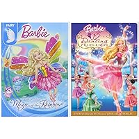 Fairy Music Barbie The 12 Dancing Princesses + Fairytopia Magic of the Rainbow 2 Pack Girls Fun Cartoon DVD Double Feature