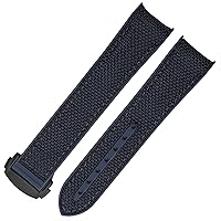 Silicone Nylon Rubber Watch Strap For Omega Seahorse 300 Quarter Orange Ocean Universe 600 Black grey 20mm 22mm Watch Band