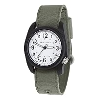 BERTUCCI Mens DX3 Spruce Comfort Canvas Band White Analog Dial Quartz Watch